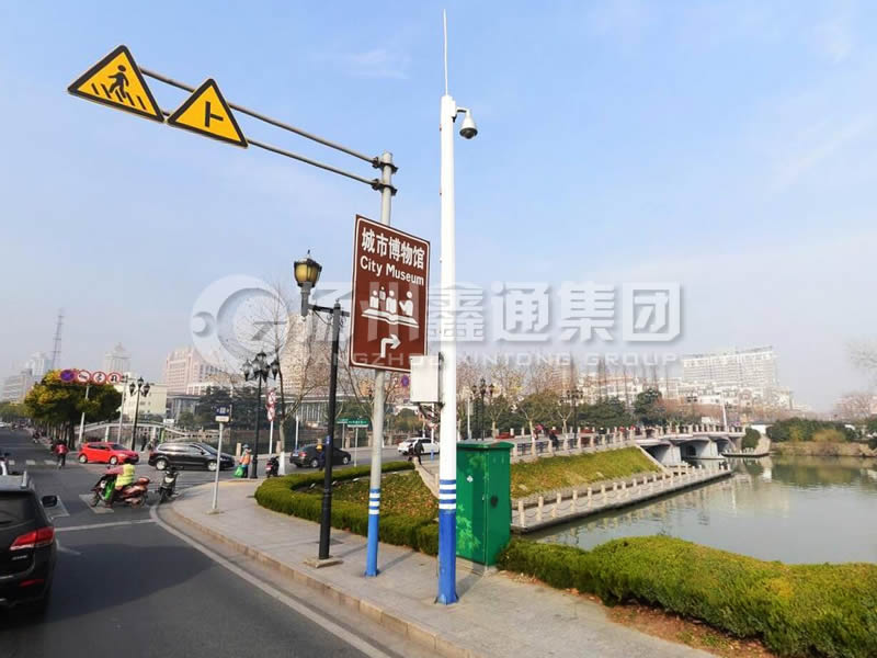 DJG-017，電子警察桿，監(jiān)控球機(jī)立桿