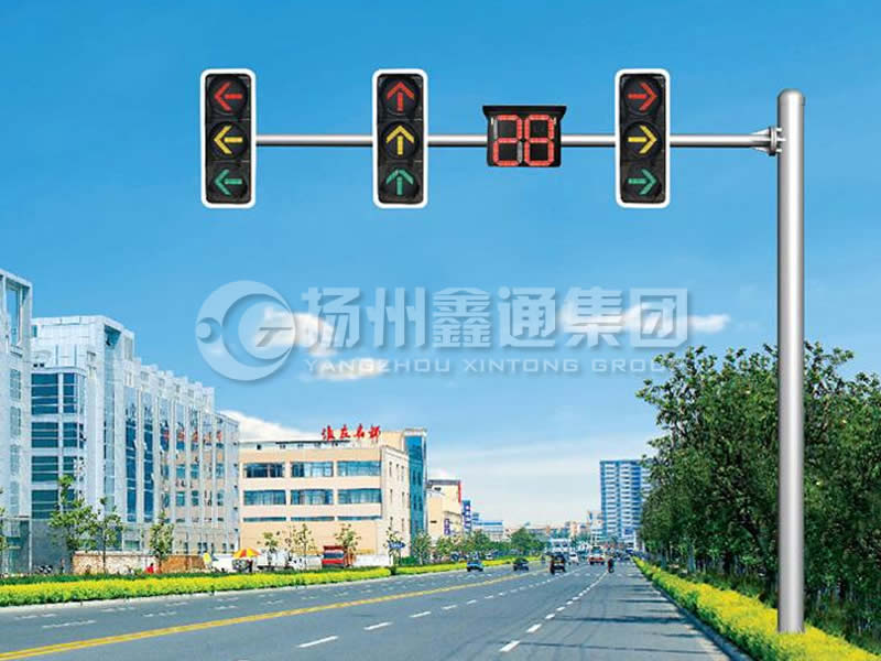 XHDG-012，L型等徑單臂信號(hào)燈桿